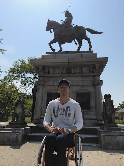 ※おまけ (土曜日)青葉城に登城 注:戦国の城に車いすで挑んではいけません(激坂 (>_<) | 仙台国際ハーフマラソン | 吉田竜太オフィシャルブログ | SUS所属のアスリート応援サイト